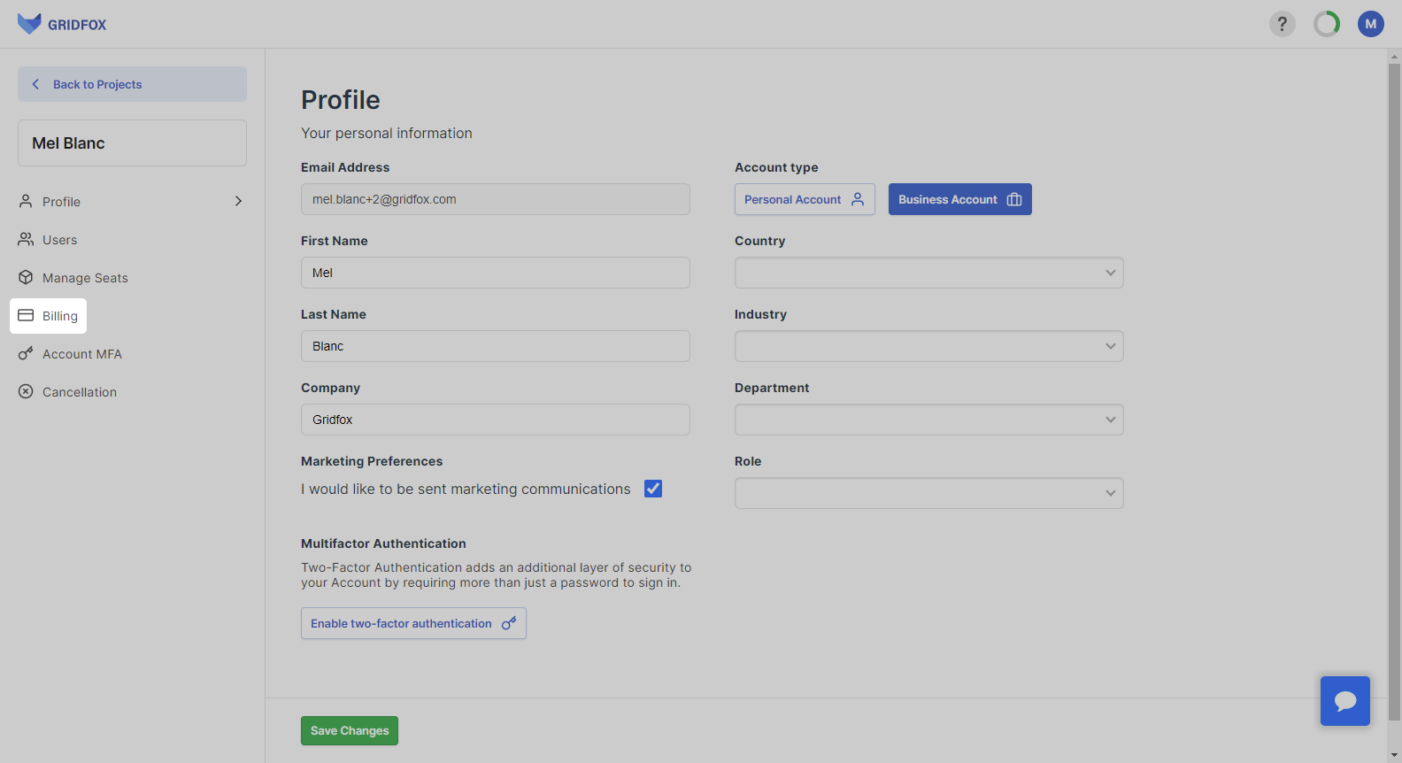 Billing Section