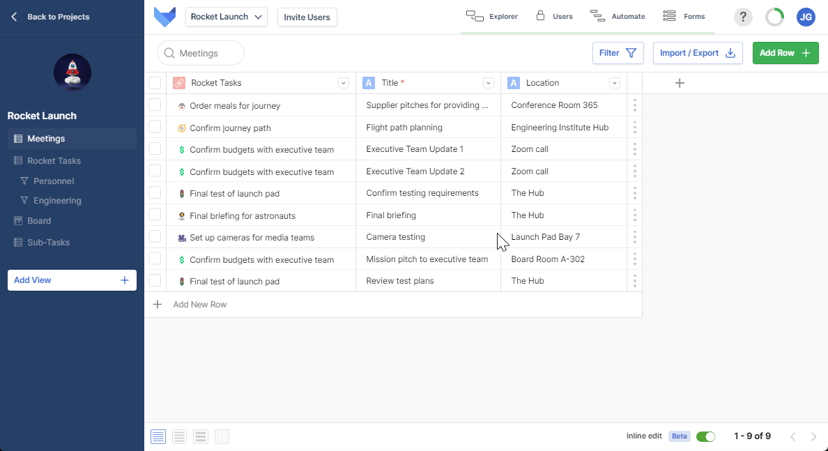 A gif showing how to configure a Duration Field in Grid View