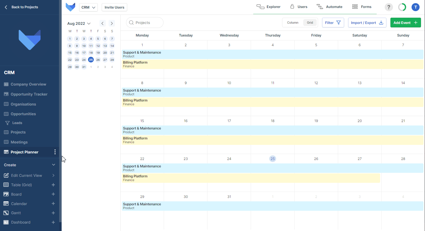 Delete Calendar