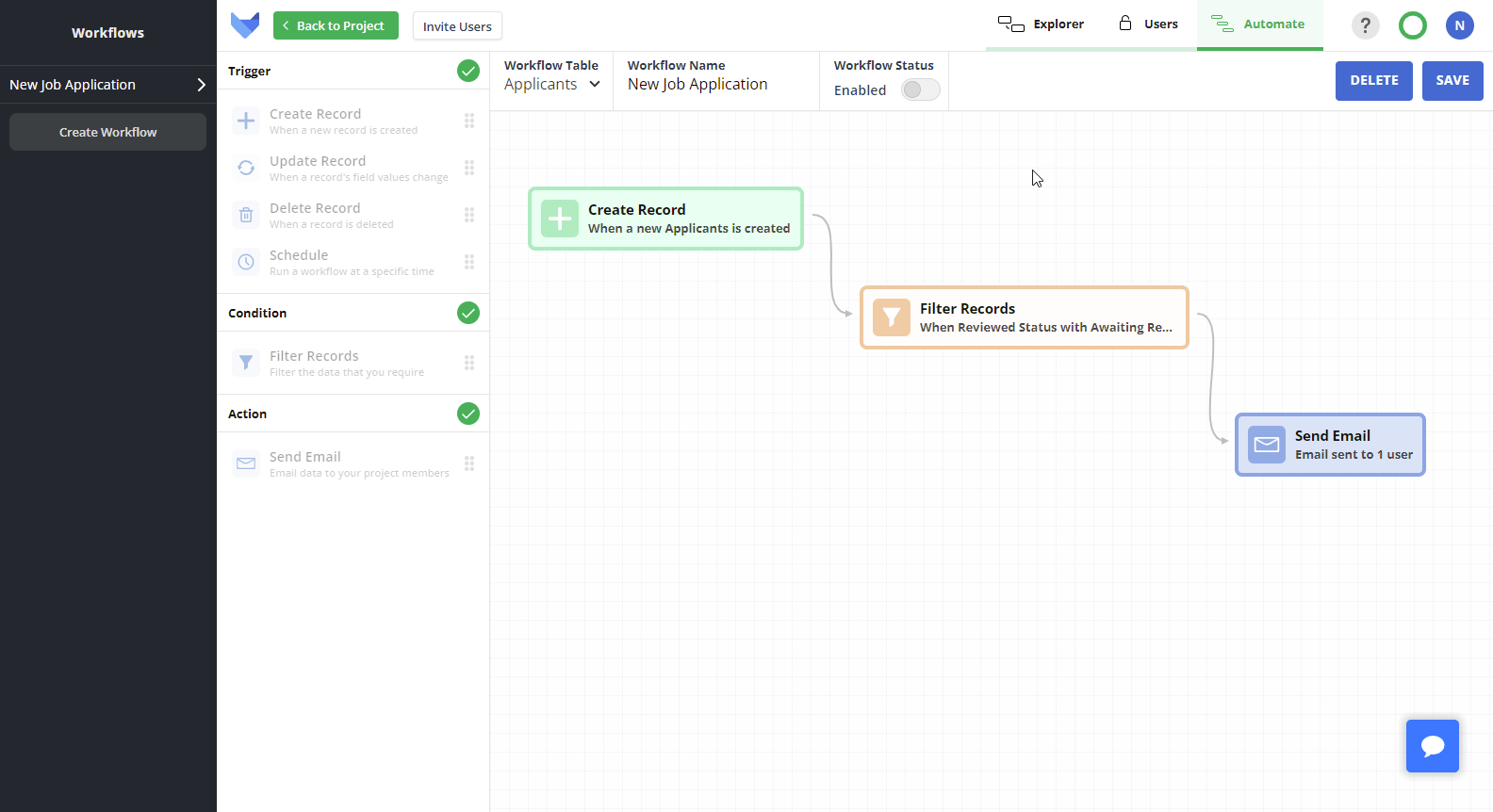 Enable and Disable Workflows