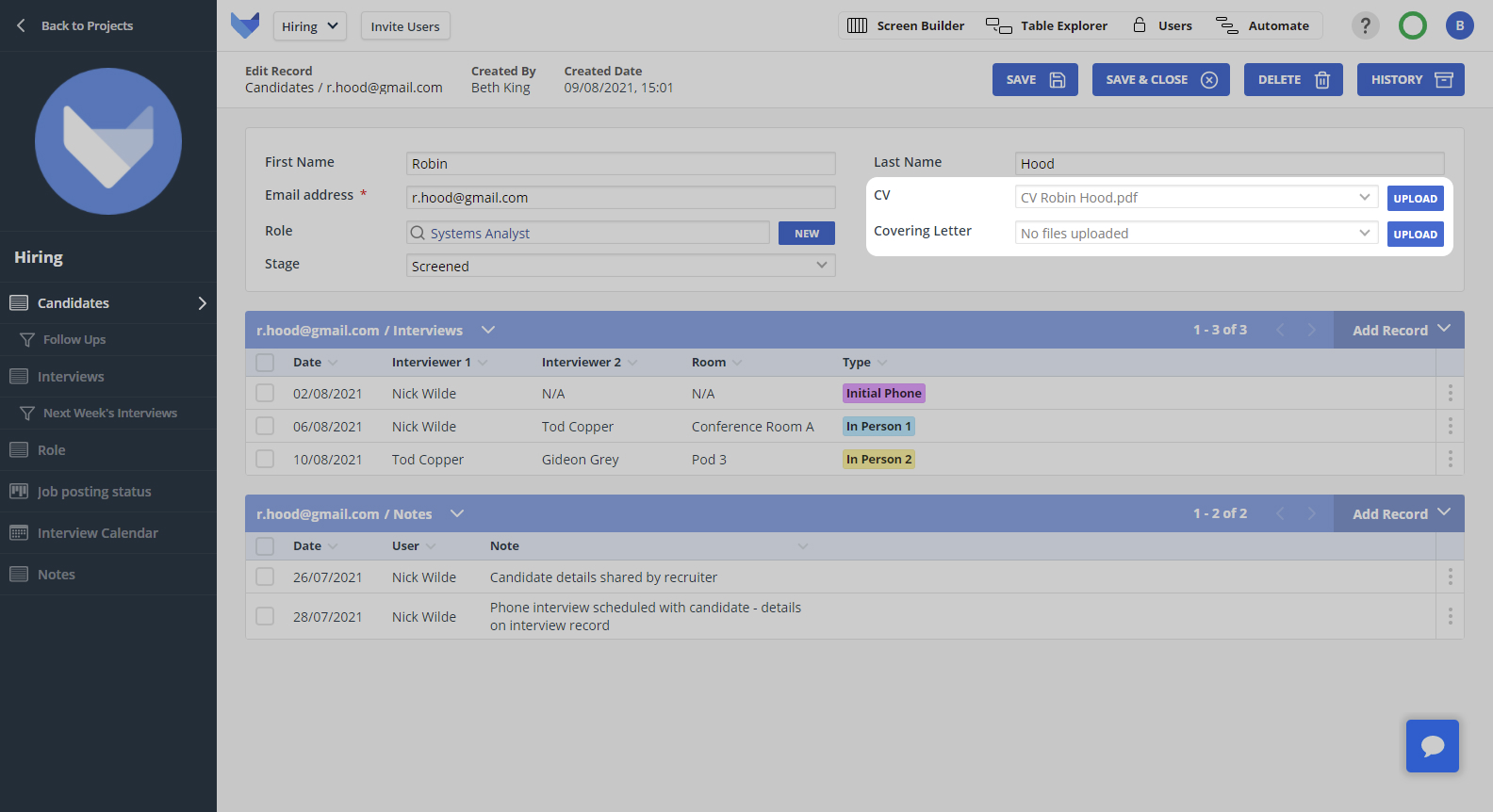 File Field on Record