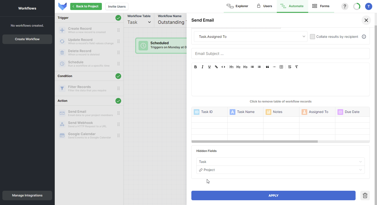 Linked Fields on Workflows