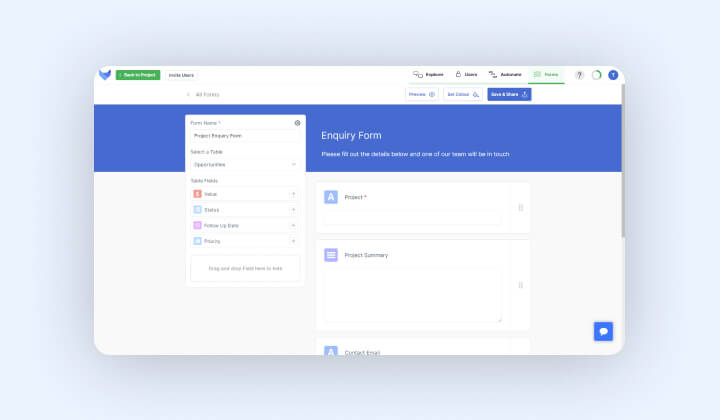 Gather Information Quickly with Forms