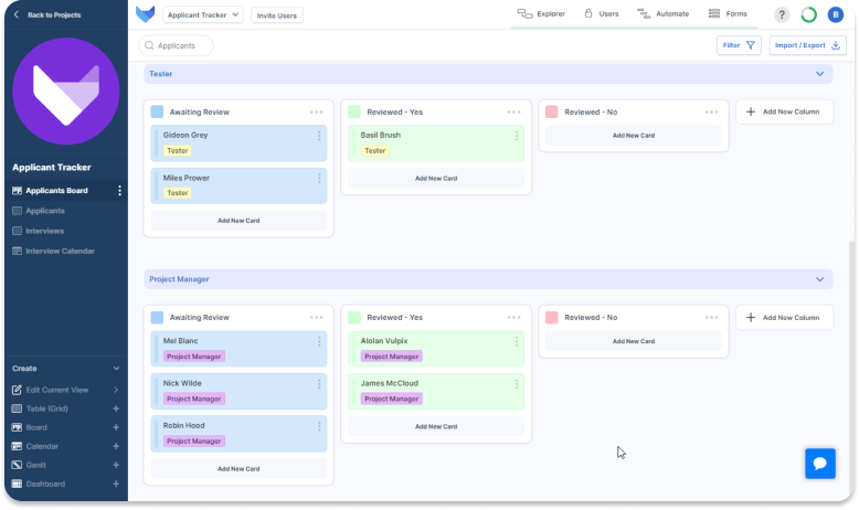 Applicant Tracker Template 